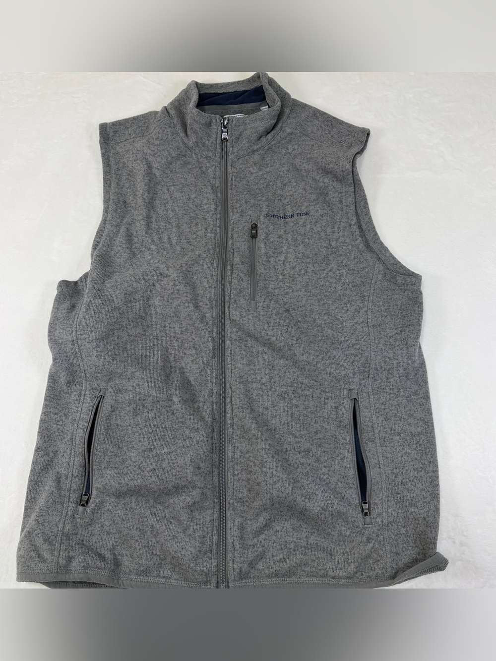 Southern Tide Gray Fleece Vest
